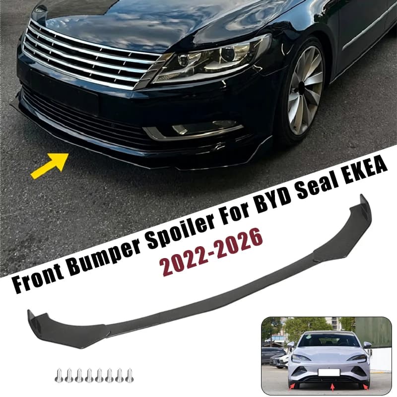 Sport Front Bumper Splitter Spoiler Lip For BYD Seal EKEA 2022-2026 5Pcs Adjustable Sectional Car Exterior Tuning Body Kit