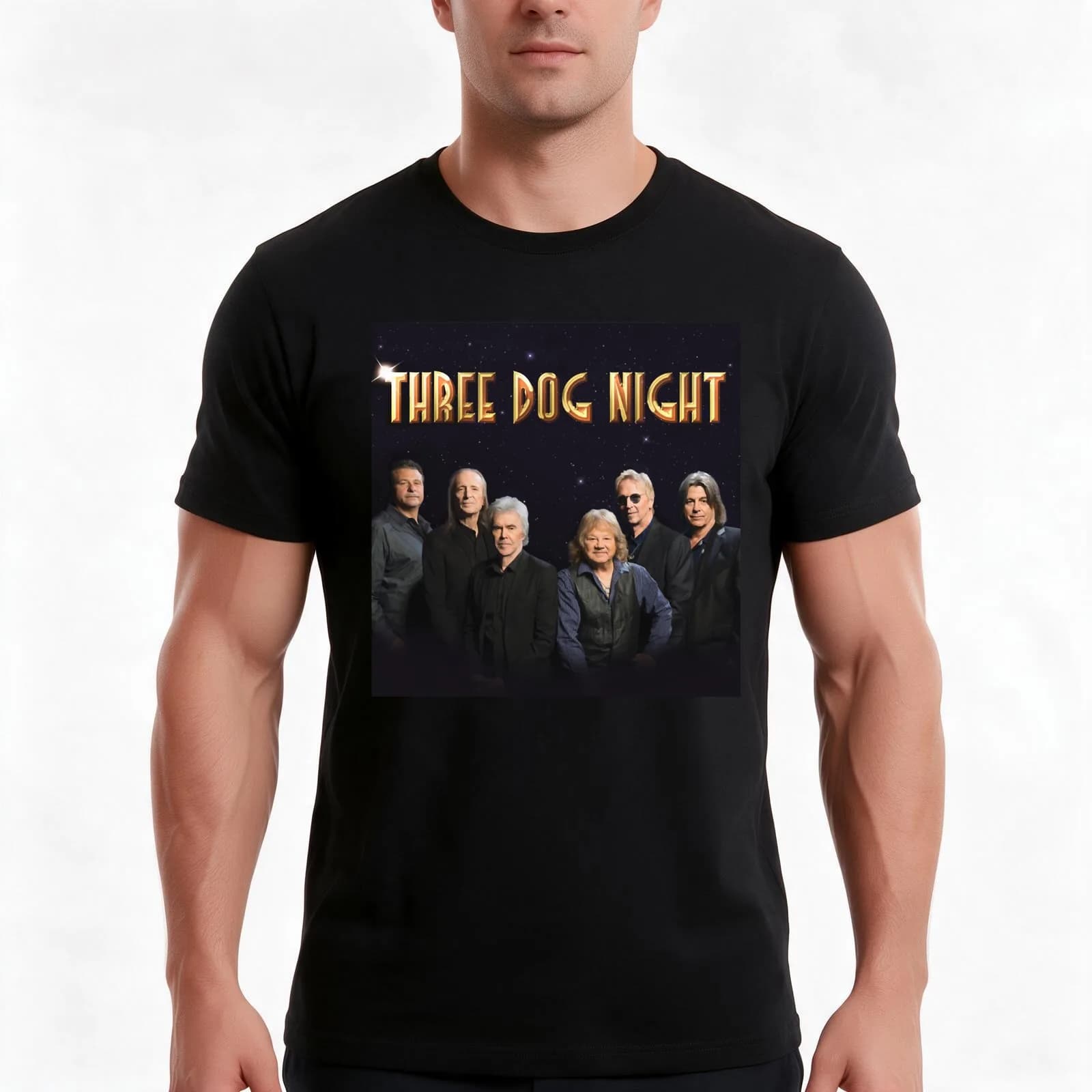 Rock Three Dog Night Band T-Shirt, Summer Casual Cotton Tee, Oversized Streetwear Tops, Vintage Graphic Print, Unisex Men Women