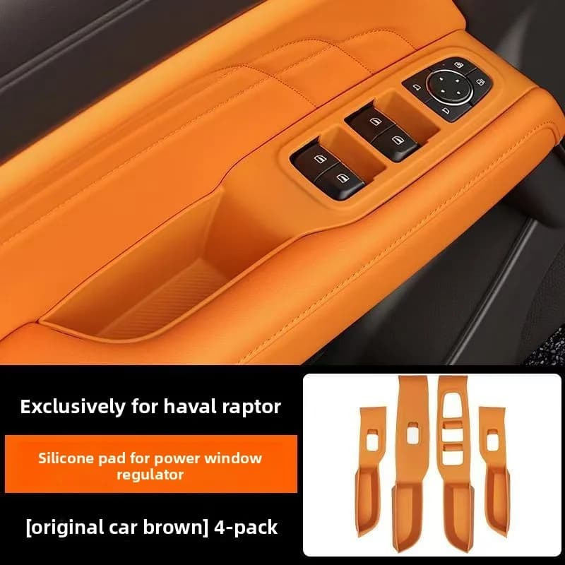 For Great Wall Haval Raptor 2023-2025 Car Silicone Door Armrest Storage Box Panel Pad Modified Auto Interior Accessories