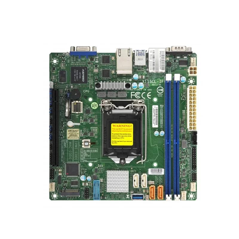 Supermicro X11SCL iF LGA1151 Motherboard C242 Chipset DDR4 64GB ECC UDIMM Dual GbE LAN M2 SATA PCIe 3.0 ITX Server Board