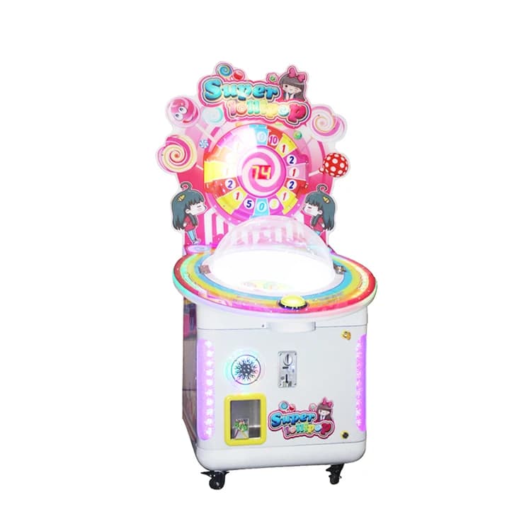 Popular Coin Operated Arcade Lollipop Candy Vending Machine Cheap Price 1 Year Warranty For Game Centers
