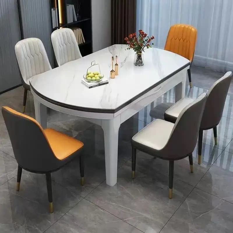 Legs Luxury Dining Tables Wood Design Luxury Modern Dining Tables Space Saving Round Mesa Mesas De Jantar Luxury Home Furniture