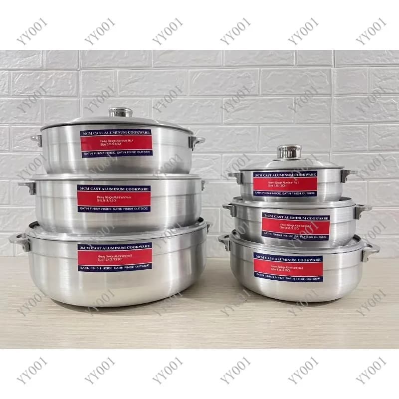 20-36cm Aluminum Sand Pot 6Pcs Set Middle East African Soup Cooking Pot
