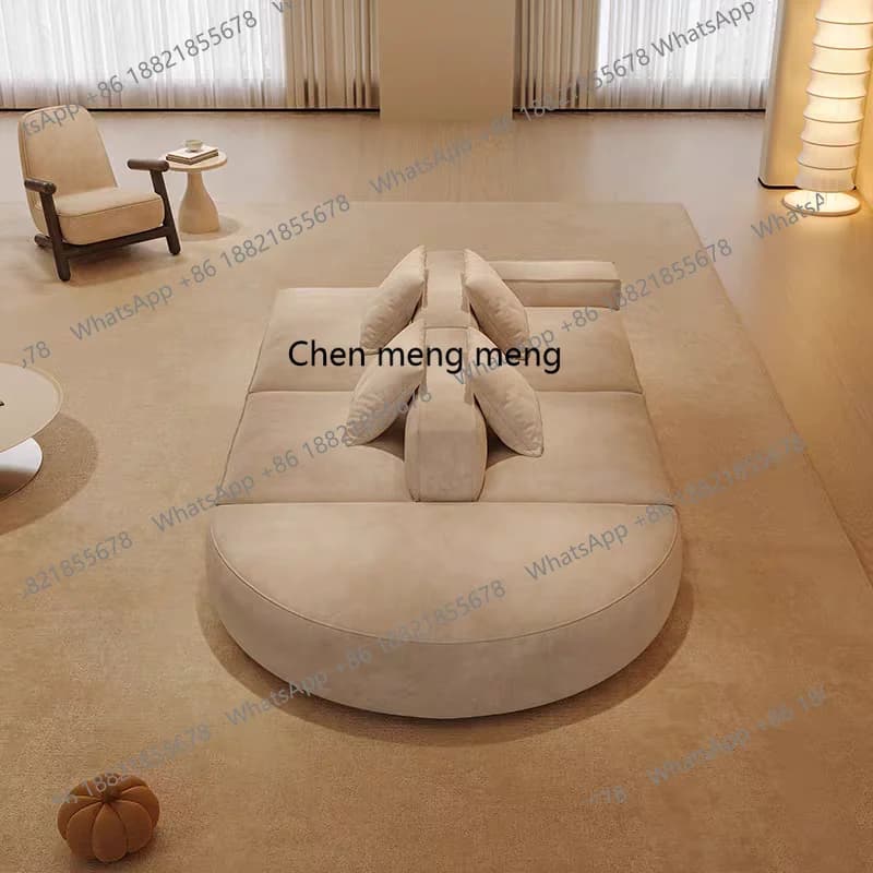Island sofa large flat floor two-sided seated matte cloth sofa designer module combination