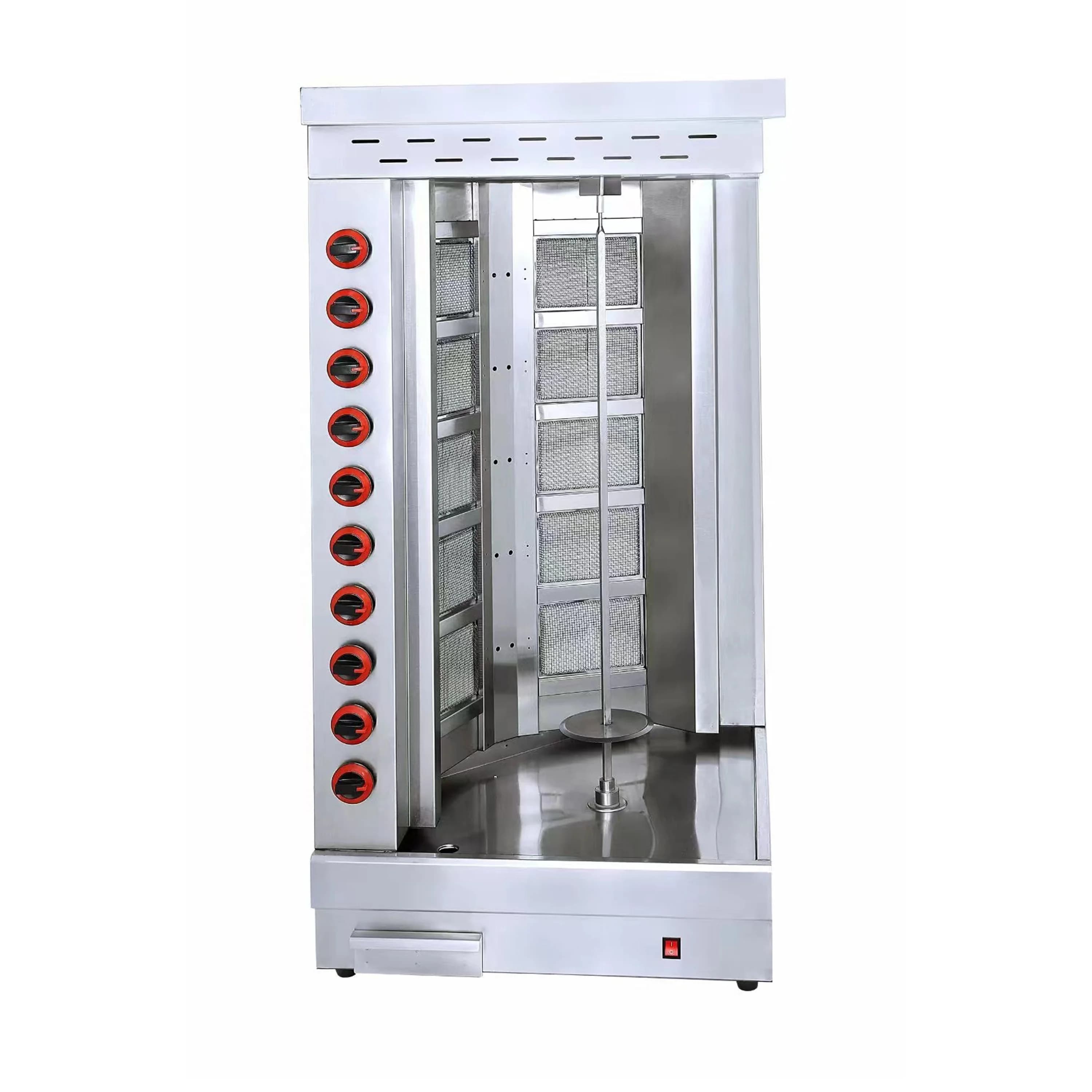 Hot Sale 11 Burner Gas Grill Shop Machine Commercial Shawarma Machine Gas Grill