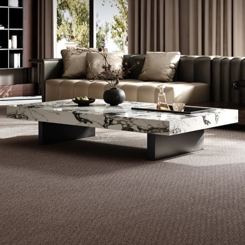Rectangular Glossy Rock Slab Coffee Table Storage Tray Drawer Exquisite Frame Coffee Table Stainless Steel Base Home furniture
