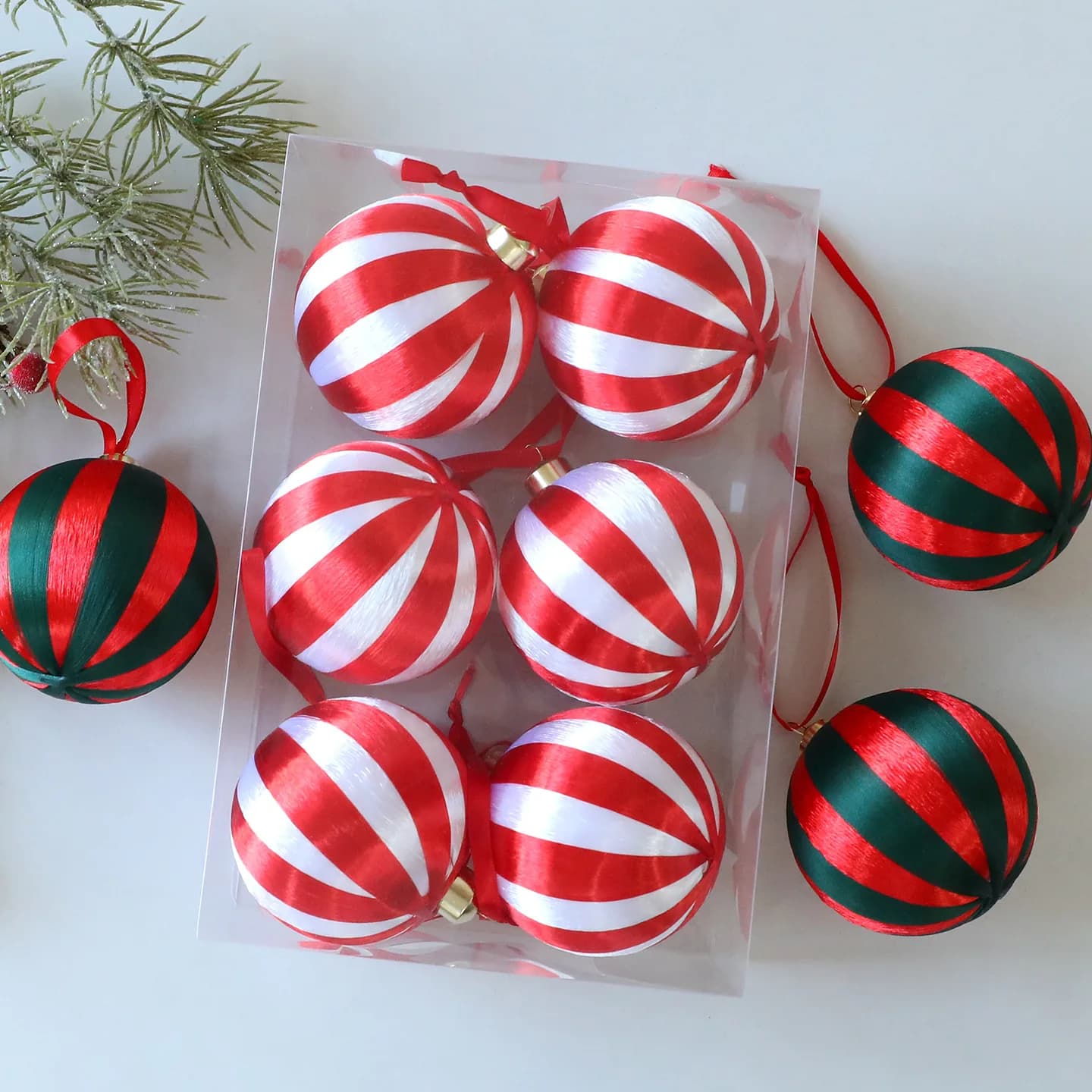 Amazon best-selling yarn ball set; Christmas indoor and outdoor decoration hanging ornaments wholesale