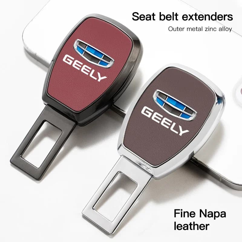 Seatbelt Extenders and Accessories (Buckle Adapters and Seatbelt Covers) for Geely Coolray, Geometry, GX3, Tugella, Emgrand, Pan
