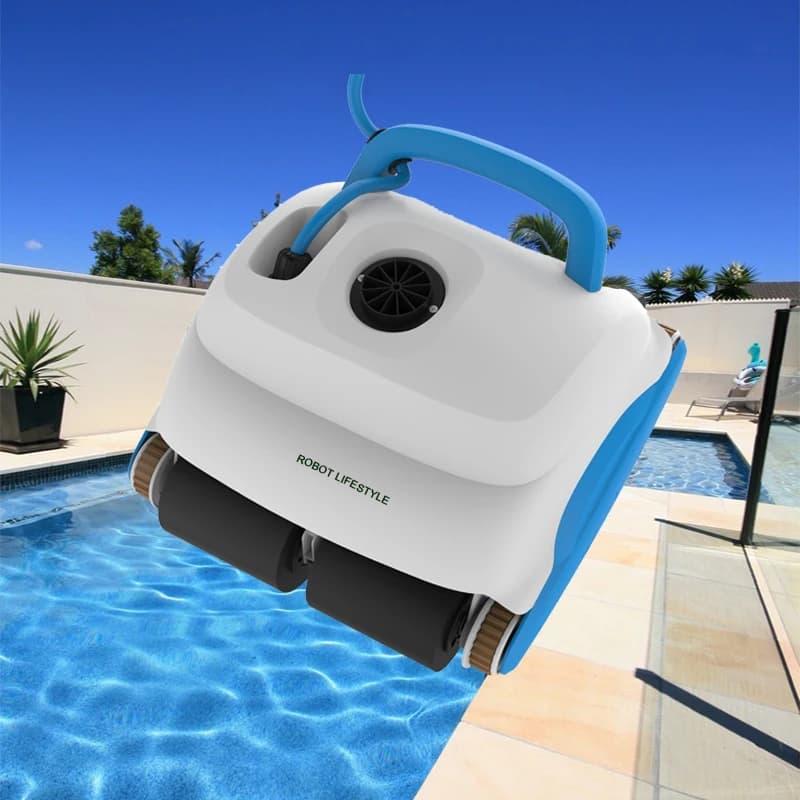 Robotic Swimming Pool Cleaner 15m 20m 25m 30m Cable Sponge Wheel Clean Floor Wall Stair for Tile Fiberglass Cement PVC Mosaic