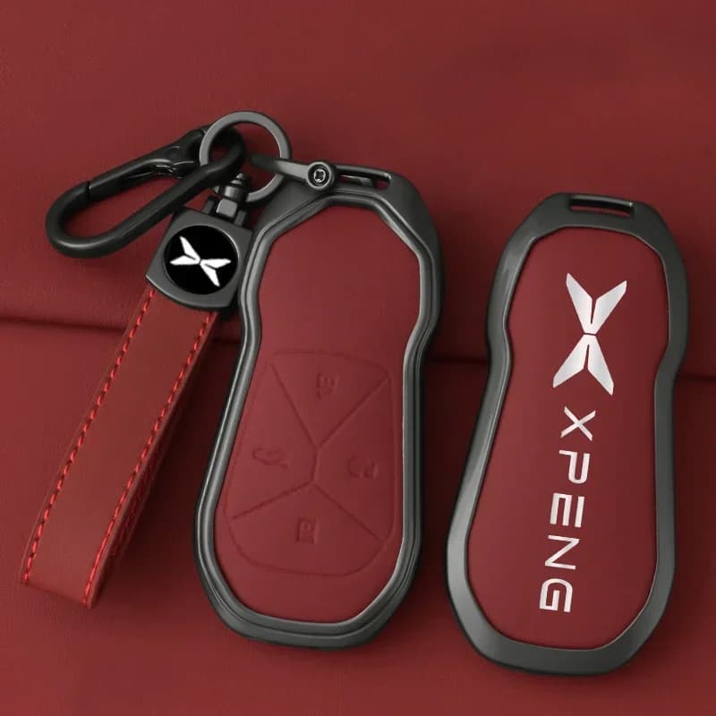 Zinc Alloy Key Case Cover for Xpeng Xiaopeng P7 P5 P7i G3 G3i G9 G6 2021-2024 Protector Shell Keychain Car Accessories