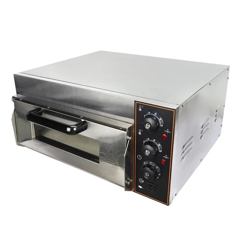 Stainless Steel Single Deck Pizza Oven – Home Kitchens & Commercial Baking, High Efficiency & Energy
