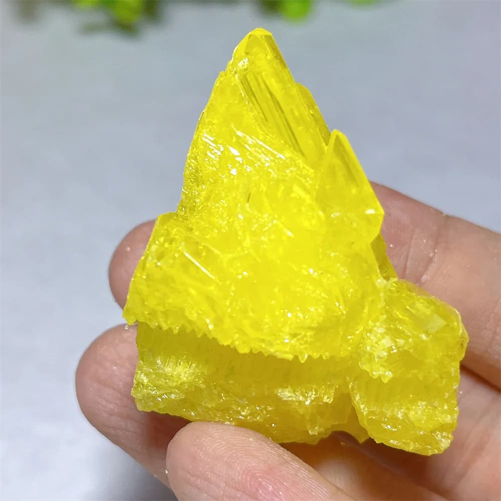 Crystal Natural Sulphur Specimen Stone Quartz Mineral Reiki Energy Feng Shui Gemstone Decoration Gift  Healing Gemstone