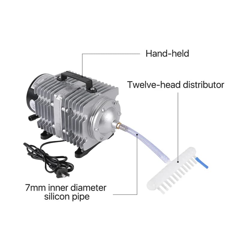 Portable Air Compressors Electrical Magnetic Air Pump 110V 220V 135W/160W/380W/500W for CO2 Engraving Cutting Machine