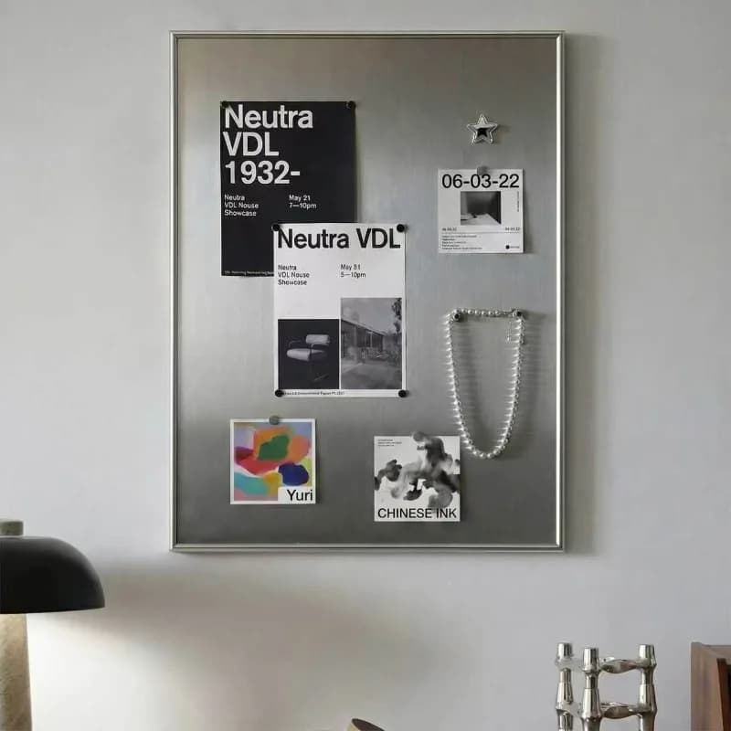 Stainless Steel Picture Frame, Living Room Decoration Painting, Vertical DIY Creative Photo Wall Painting