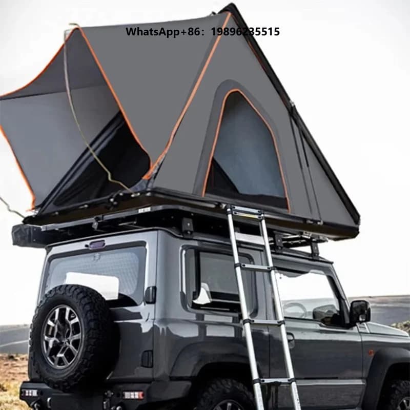 Four-season Foldable Waterproof Hard Shell Roof Top Tent for Car with Skylight