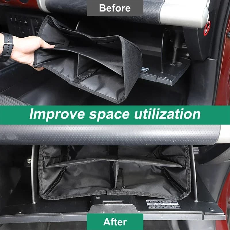 For Toyota FJ Cruiser 2007-2021 Oxford cloth black car glove box divider bag tool bag organizer bag car interior accessories