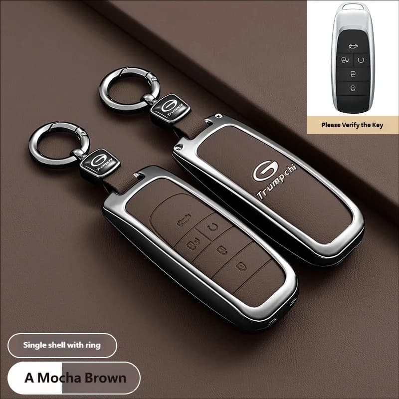 newFor GAC Trumpchi GS7 GS8 GM8 GS5 GA6 GM6 Zinc Alloy Leather Key Protect Holder Fob Auto Accessories Car Remote Key Case Cover
