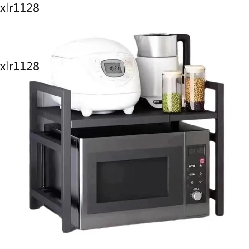 Extendable Microwave Oven Rack Multifunctional Kitchen Countertop Shelf for Rice Cooker Oven