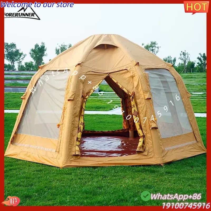 2026 Middle Eastern Style Dome Tent Waterproof Cotton Inflatable Portable Four-Season 6-Person Quick Automatic Opening for
