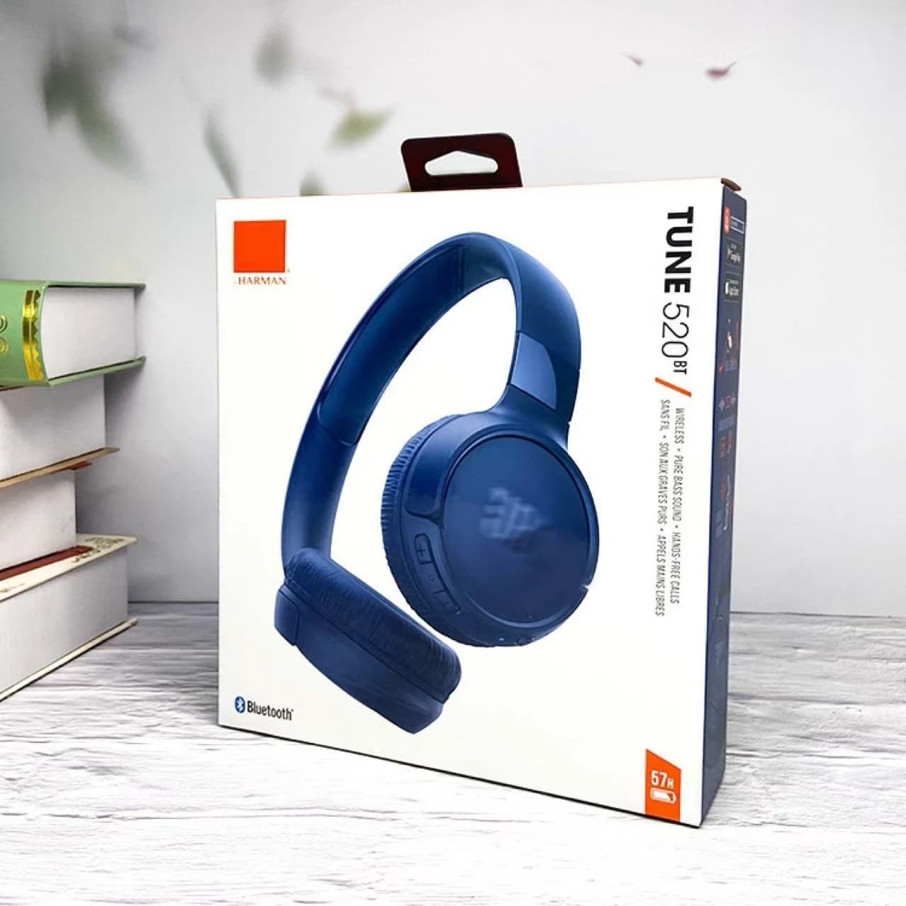 TUNE520BT Wireless Call Applicable Noise Cancelling TWS Earphones & Headphones Blue- Tooth Headphones for Listening Music Games