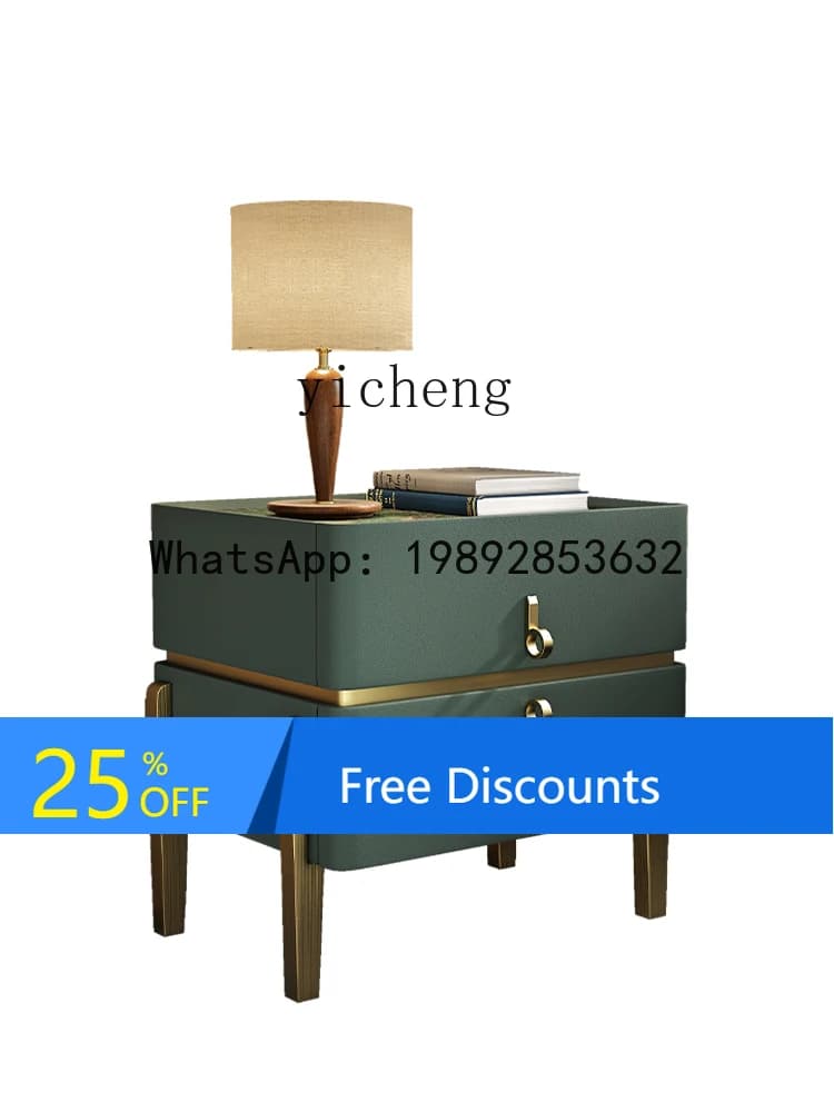 AA  bedside table large flat bedroom luxury bedside home original solid wood bedside table