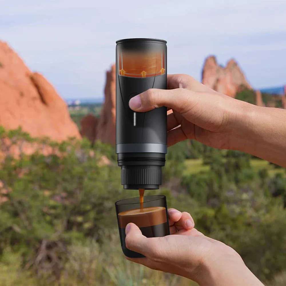 Factory Wholesale Hot Selling Coffee Machine, Outdoor Portable  2 in 1 Coffee Machine, USB Charging