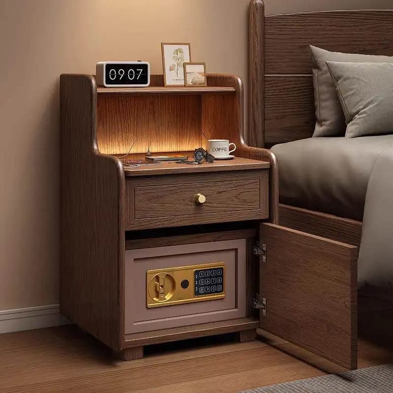 Bedroom Nordic Wood Nightstands Nature Design Modern Drawer Bedside Table Luxury Space Saving Tavolino Da Letto Furniture Home