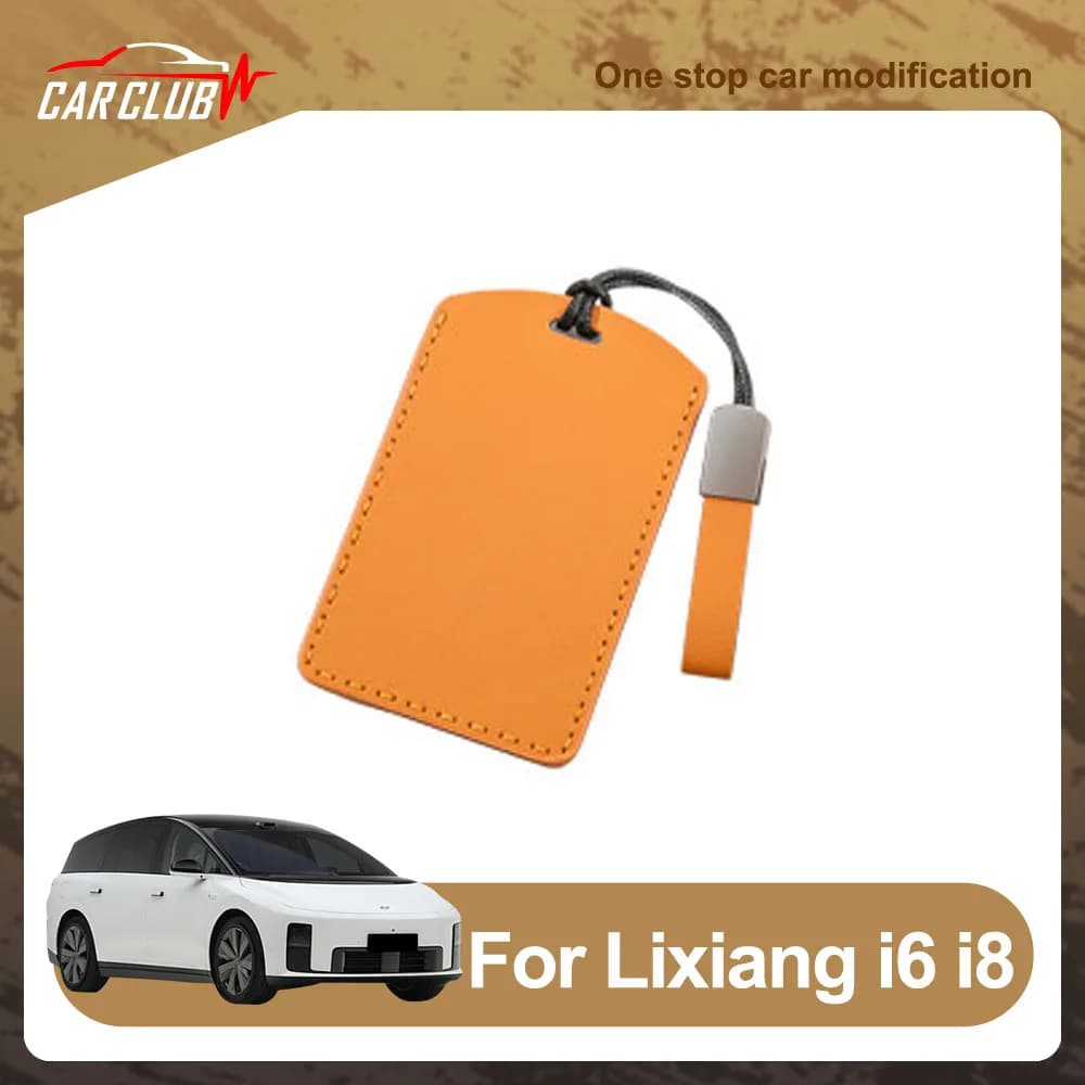 NFC Induction Card Key Holder Automotive Modification Parts Fit For Li Lixiang i6 i8 Original Color Leather Keybag
