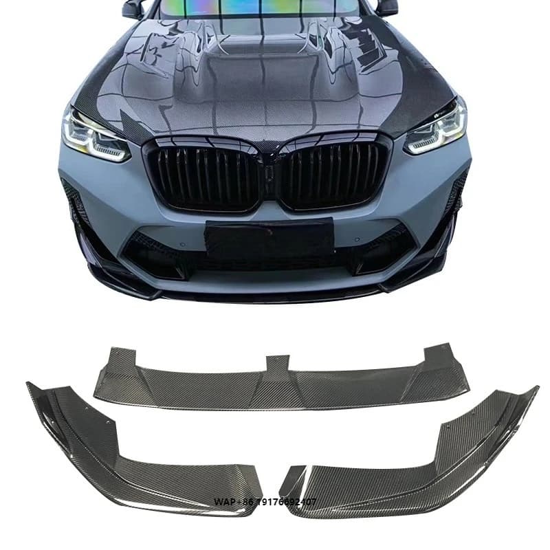 DRY Carbon Fiber Front Lip for F97 X3M F98 X4M Lci Front Bumper Lip Perfect Fitment