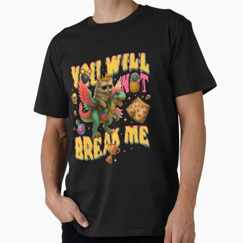 You Will Not Break Me! Sic-Fi Dungeon Crawler Carl Gift T-Shirt for Book lover Cartoon Graphic Tee Y2K clothes All size tops