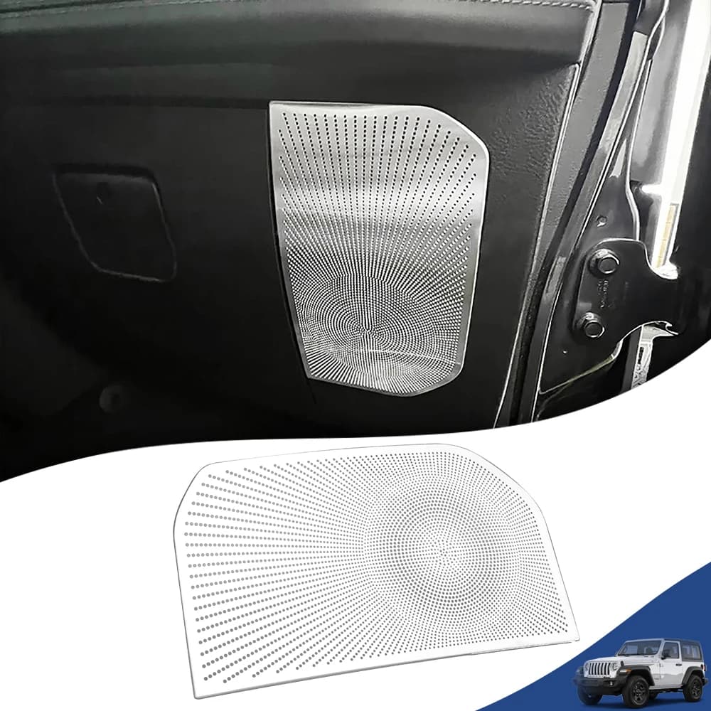 Car Center Console Lower Loudspeaker Speaker Decoration Cover Stickers for Jeep Wrangler JL 2024 2025 2026 Interior Accessories