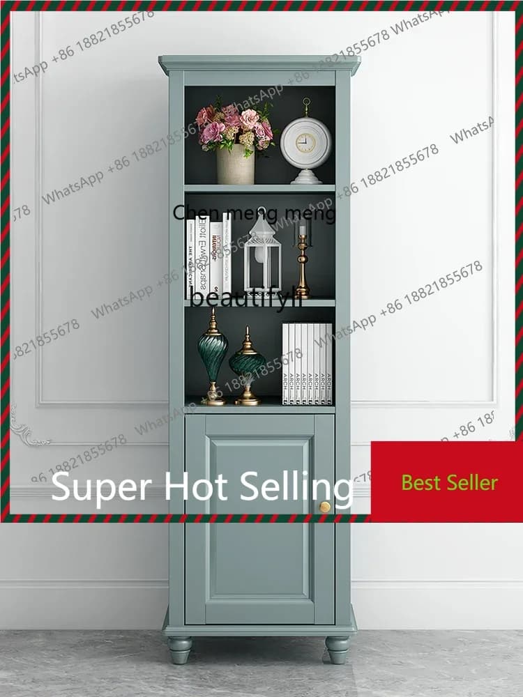 K182xzAmerican Light Luxury Solid Wood Ash Wood Single Door Wine Cabinet Side Cabinet Living Room Light Luxury Locker
