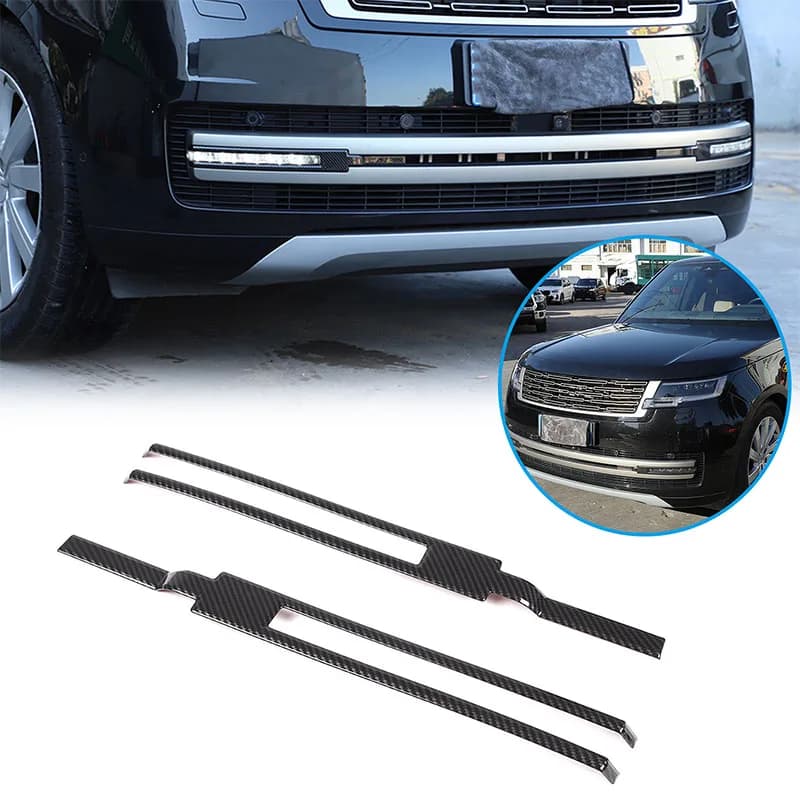 For Land Rover Range Rover Vogue L460 2023+ ABS Carbon Fiber Car Front Fog Lamp Decorative Panel  Trim Sticker Car Accessories