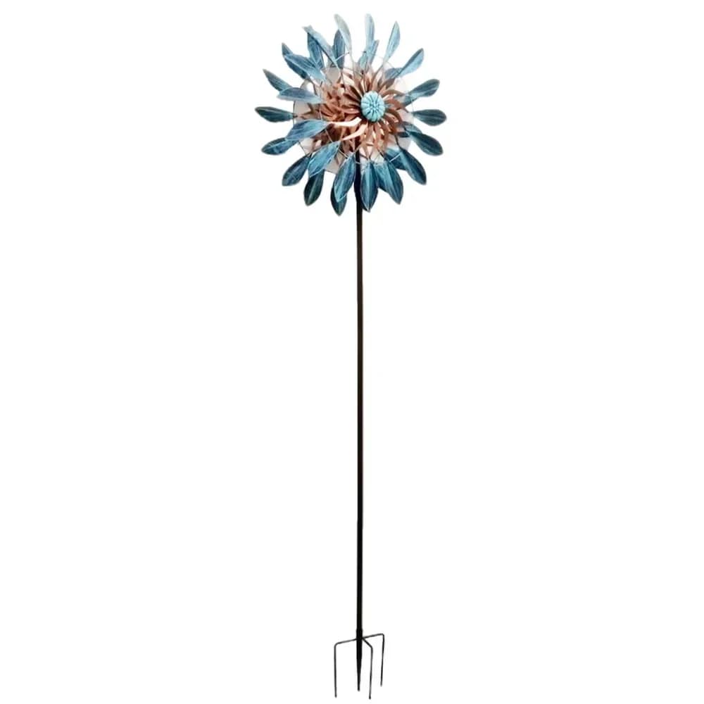 Outdoor wrought iron windmill, garden decoration, 360 degrees in the wind, double-sided rotating landing, windmill ornament