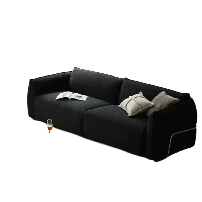 CX wabi-sabi fabric, three-person small apartment living room, medieval high backrest straight row, sofa
