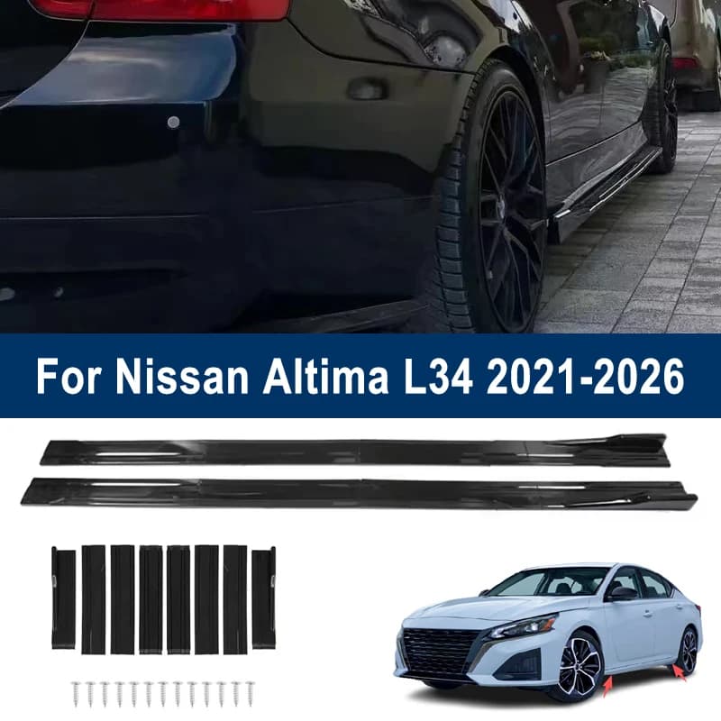 For Nissan Altima L34 2021-2026 Car Side Skirt Splitters Extended Side Spoiler Sport Body Kit Bumper Lip Modified Parts 8Pcs