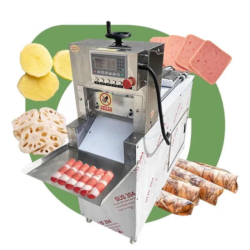 Fully Auto Full Automatic 400 Mm 5mm Hot Pot Manual Beef Meat Slice Cutter Slicer For Prosciutto Taco Machine
