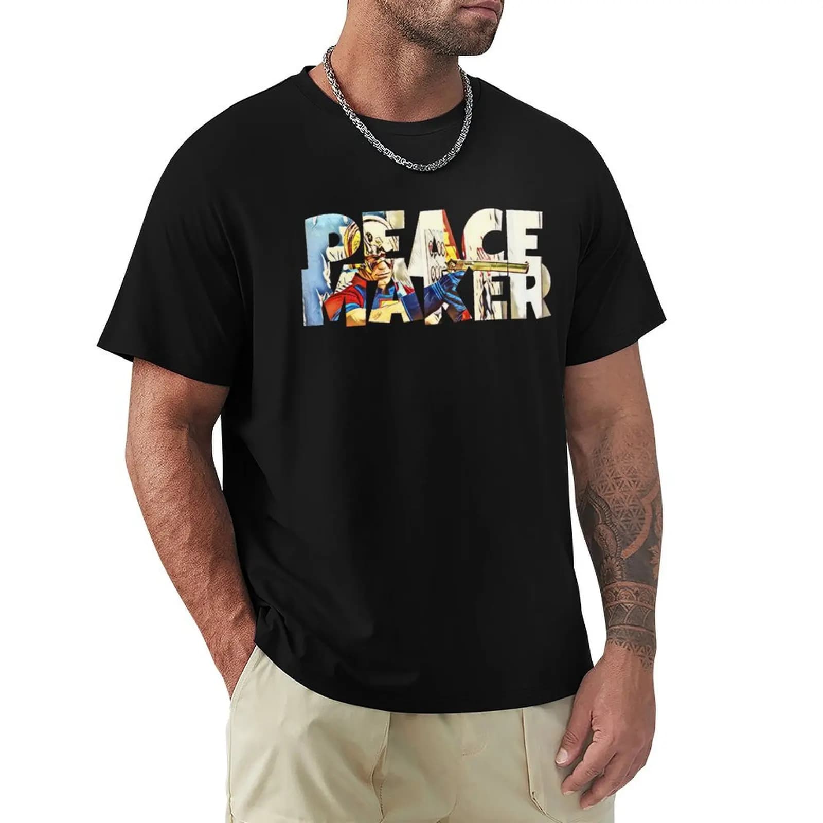 The Peacemaker best movie emblem T-Shirt Short sleeve tee summer top mens graphic t-shirts pack