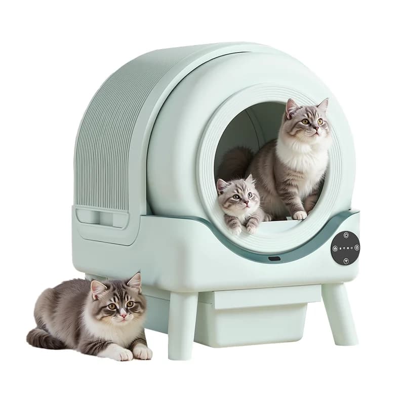 OEM/ODM  Smart Cat Toilet Sand Box Plastic Wifi App Control Self Cleaning Automatic Cat Litter Box Tray