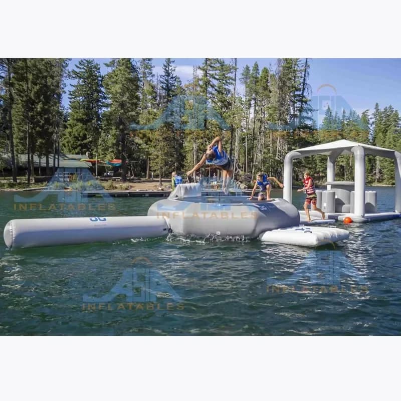 Leisure Land Inflatable Swim Island Floating Raft, Inflatable Float Yacht Dock, Inflatable Float Water Platform With Party