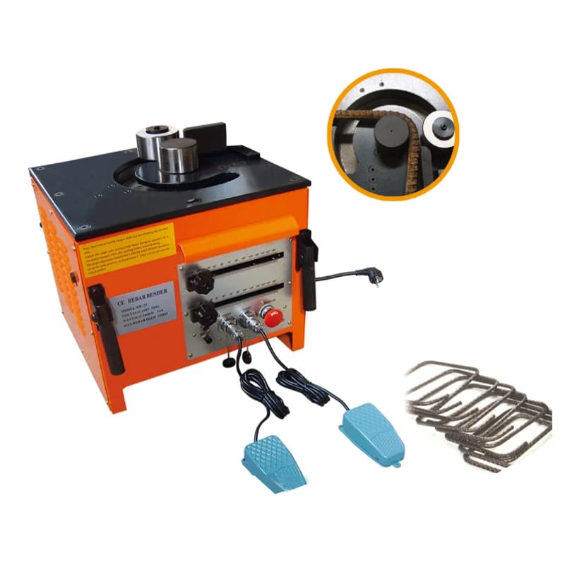 Portable 110V Electric Rebar Bender Small Steel Bar Bending Machine with Automatic Motor Engine Carbon Steel Processing Tool
