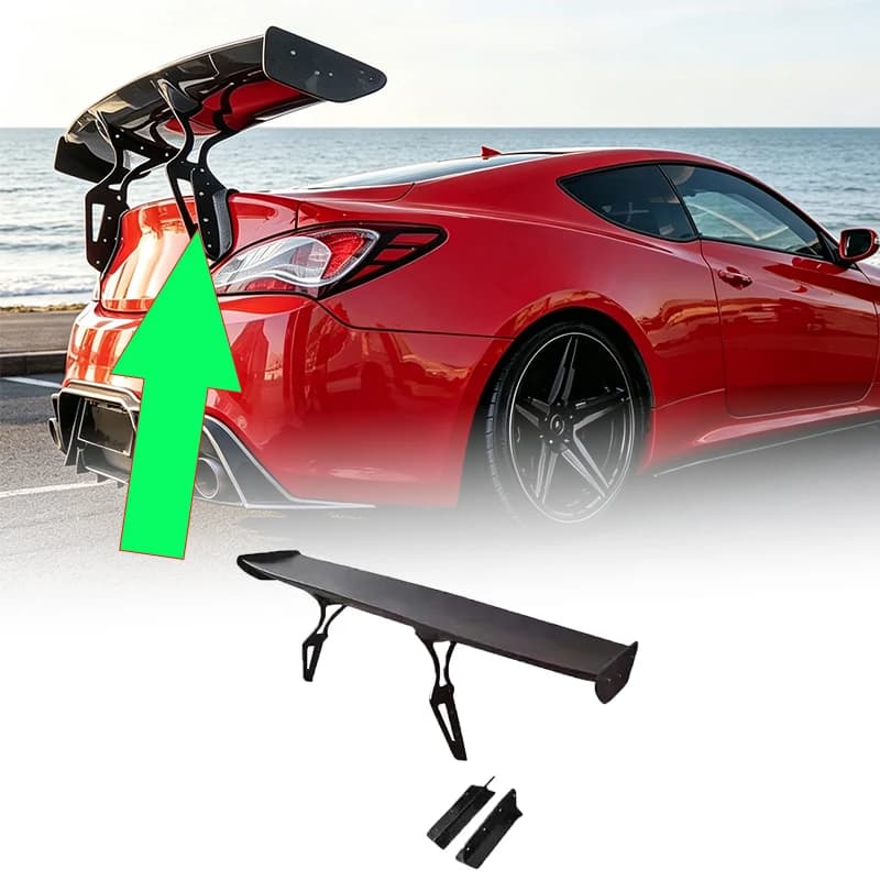 Rocket Bunny Style Large Rear Spoiler For Hyundai Genesis Coupe 2009-2012 Auto Exterior Body Kit Aerodynamic Upgrade Accessories