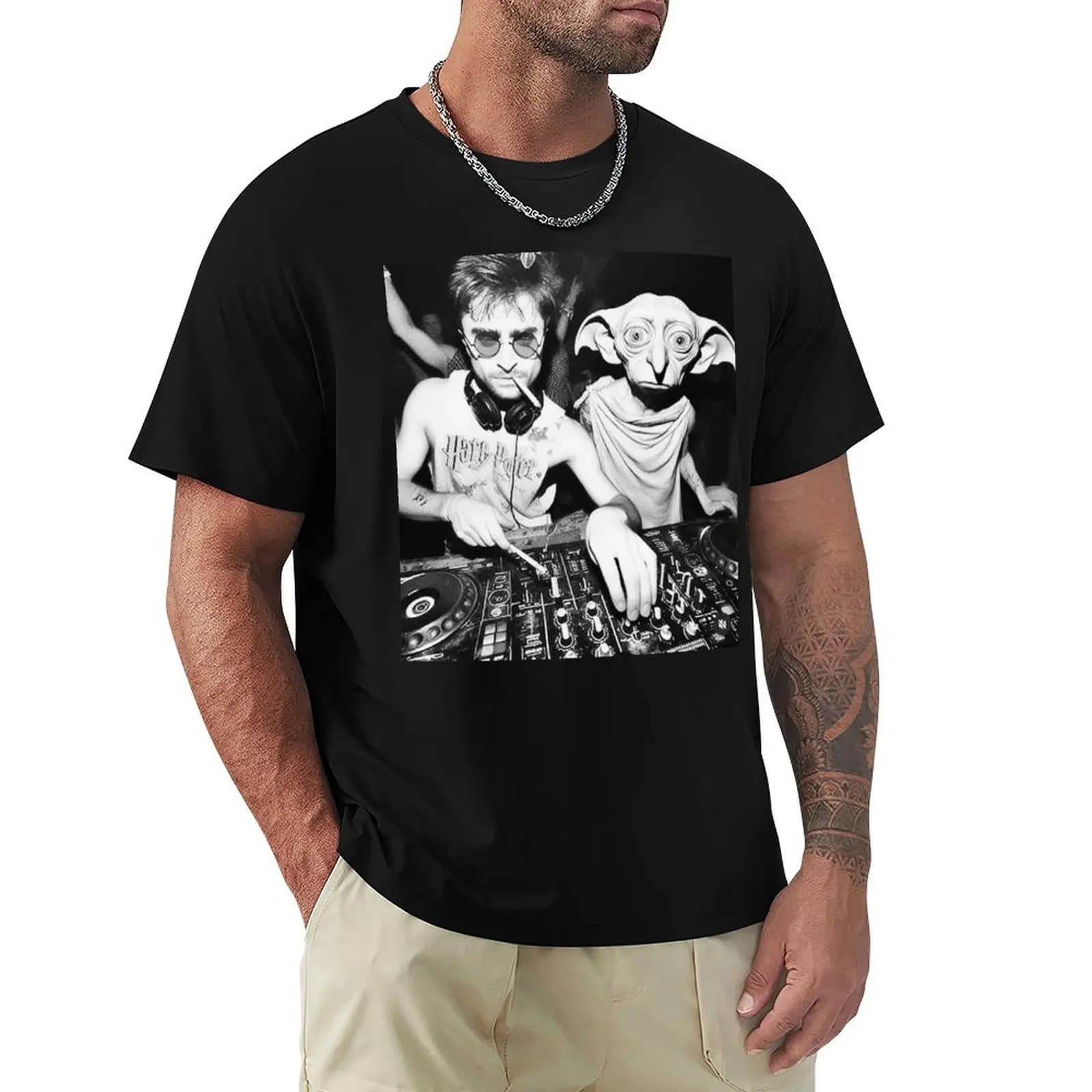 Dobby and DJ Harry T-Shirt valentines boutique clothes Anime t-shirt kawaii clothes funny t shirts for men