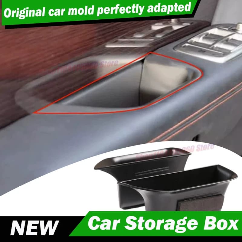 For Jaguar XF 2008-2015 ABS Car Styling Door Side Storage Box Accessories Door Insert Tray Organizer Liners
