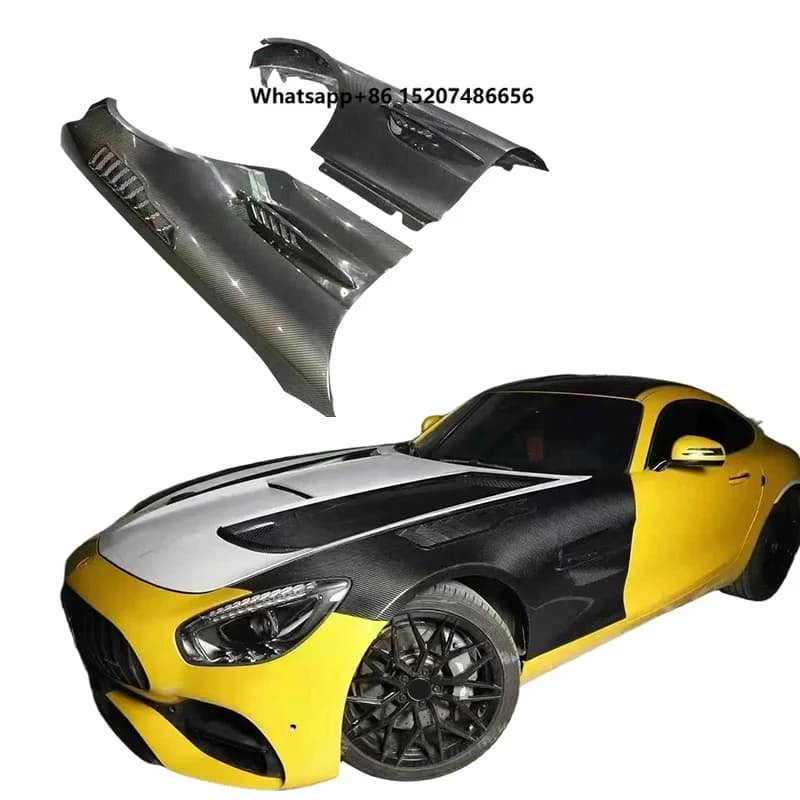 Customized PRO Style Dry Carbon Fiber Front Side Fender for  AMG GT GTS 2015-2023 Carbon Fenders Body Kit Upgrade