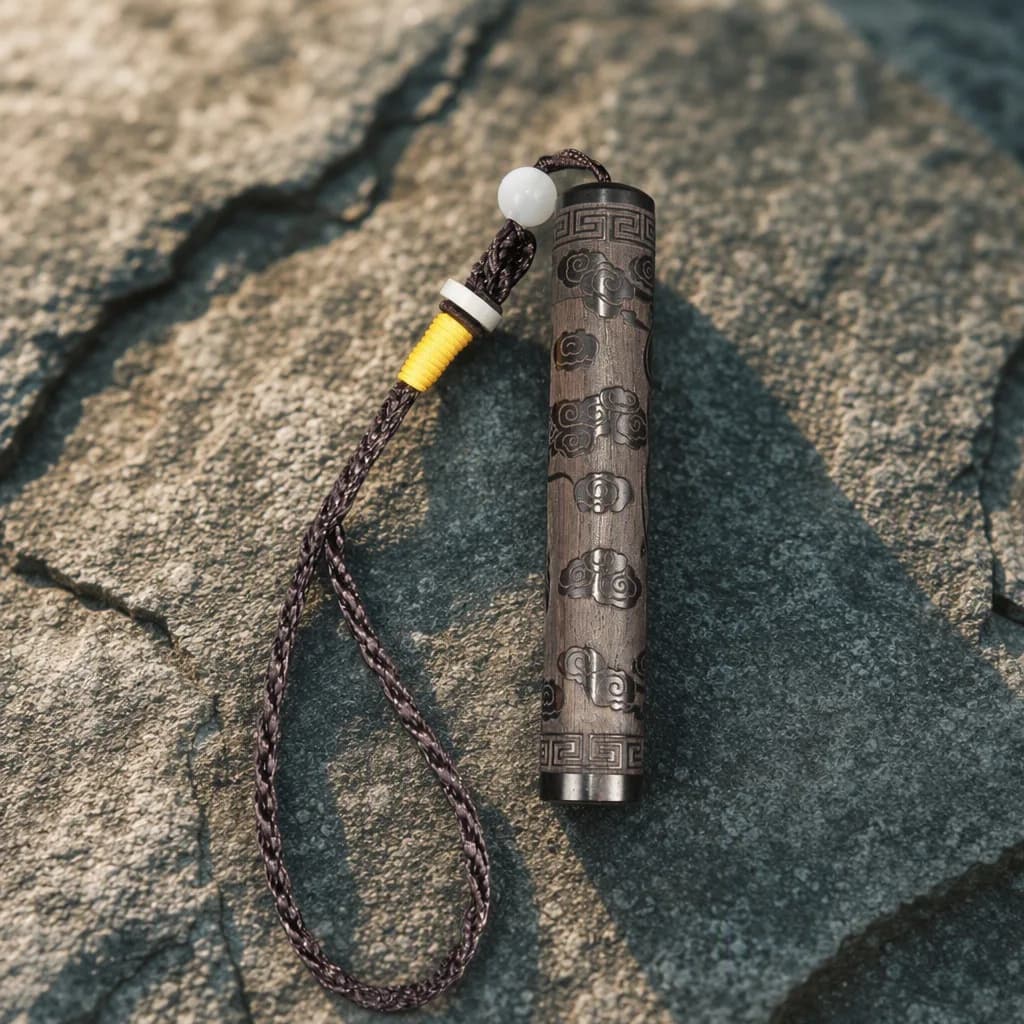 Creative Sandalwood Rechargeable Fire Blower Lighter Wooden Cigarette LighterPendant Boyfriend Birthday Present Collectible Gift