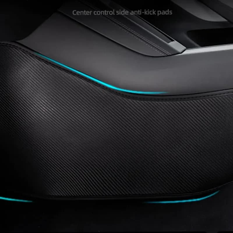 For Tesla New upgrade Model 3 2024-2026 Side Defense Kick Pad Center Control Anti Kick Pad Leather Protective Cover Accessories