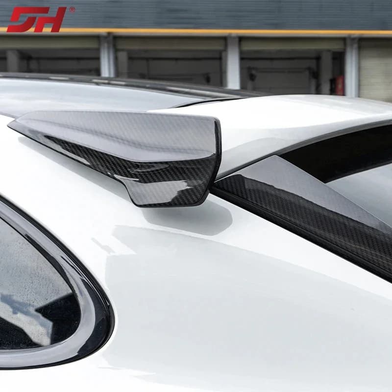 Dry Carbon Fiber Roof Wing Side Spoiler TKT End Plates for Porsche Cayenne Ordinary Version/Coupe 9Y0 9YA 2018-UP Car Parts