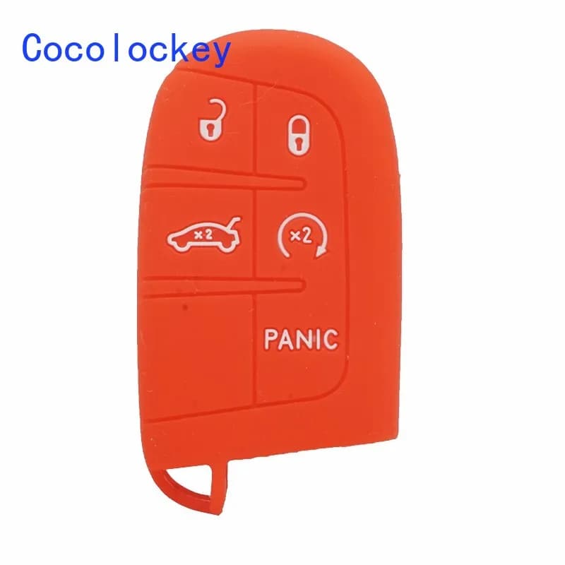 Cocolockey Silicone Key Cover for Jeep Cherokee Renegade for Dodge Journey Dart Durango Charger for Chrysler 300c Smart Holder
