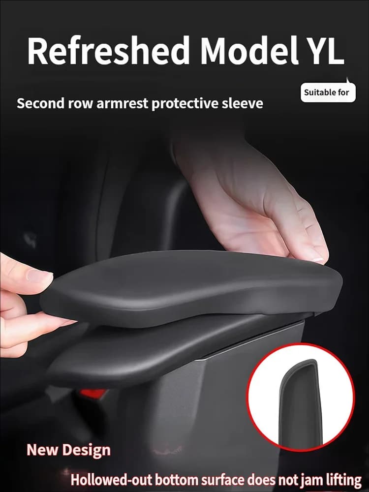For Tesla Model YL 2026 Second Row Seat Armrest Case Silicone Interior Protection Accessories Body Kits Automobiles Accessories